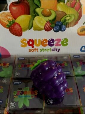 VIRAL CRUNCHY GRAPE Squeeze Soft StretchY Toy - Squeeze Brand